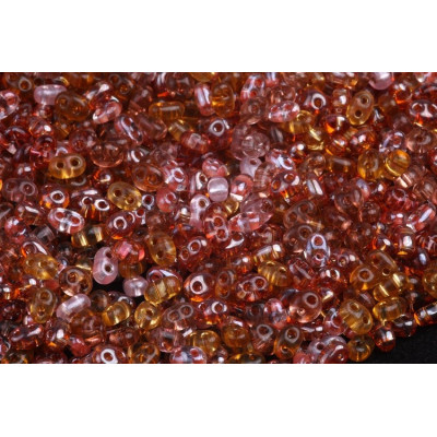 Preciosa Twin Beads 2.5x5mm Sunset Mix 163 | Czech Glass Beads
