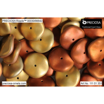 Preciosa Ripple Beads 12x4mm California Gold Rush 00030/98842