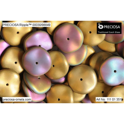 Preciosa Ripple 12x4mm California Green Matt 00030/98849 | Czech Beads