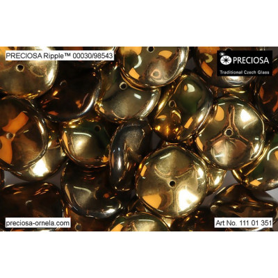 Preciosa Ripple Beads 12x4mm California Nights 00030/98543