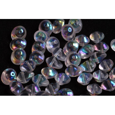 Preciosa Ufo Beads 7x11mm Crystal AB 00030/28701 | Czech Glass