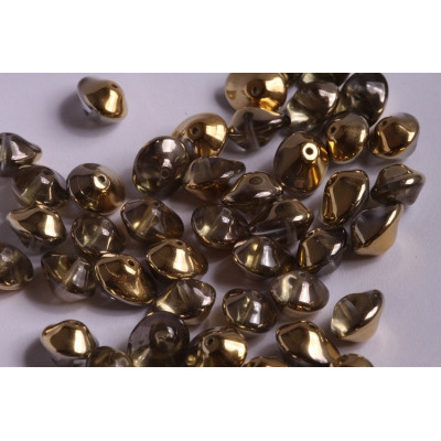 Preciosa Ufo Beads 7x11mm Crystal Amber 26441 | Glass Beads