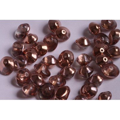 Preciosa Ufo Beads 7x11mm Crystal Capri Gold 27101 | Czech Glass