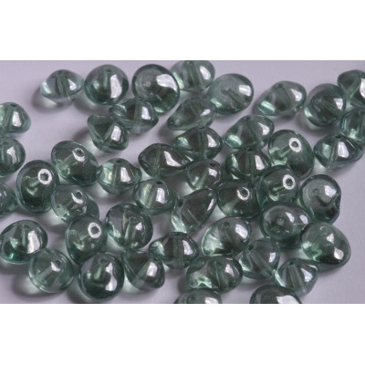 Preciosa UFO Beads 7x11mm Crystal Green Luster 00030/14458