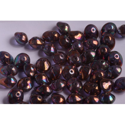 Preciosa Ufo Glass Beads 7x11mm Purple Iris 00030/15781 | 10pcs