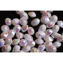 Preciosa UFO Beads 7x11mm White Alabaster Opal AB 02010/28703
