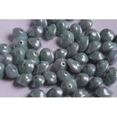 Preciosa UFO Beads 7x11mm Green Luster 02010/14458 | Czech Glass