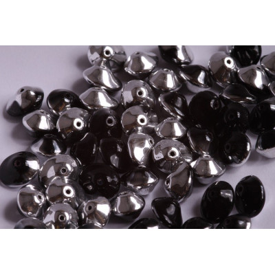 Preciosa UFO Beads 7x11mm Jet Labrador 23980/27001 | Glass Beads