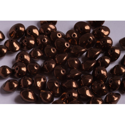 Preciosa UFO Beads 7x11mm Jet Bronze 23980/14415 | Czech Glass