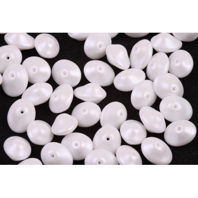 Preciosa UFO Beads 7x11mm Pearl Shine White 02010/24001 | Glass