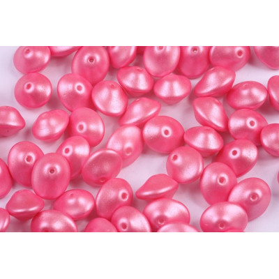 Preciosa Ufo Beads 7x11mm Pearl Shine Light Pink 24004 | Glass Beads