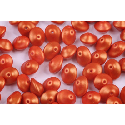 Preciosa UFO Beads 7x11mm Gold Shine Orange 02010/24102 | Glass