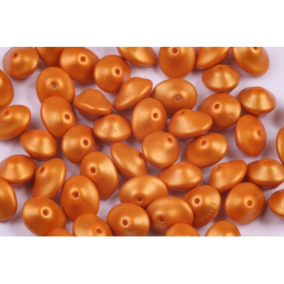 Preciosa Ufo Beads 7x11mm Gold Shine Minium 24109 | Czech Glass