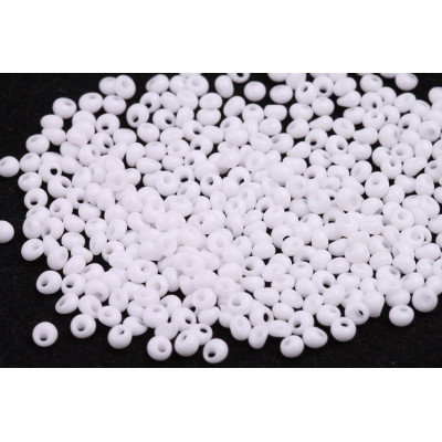 Preciosa Drop Beads 8/0 Chalk White | Czech Glass Beads