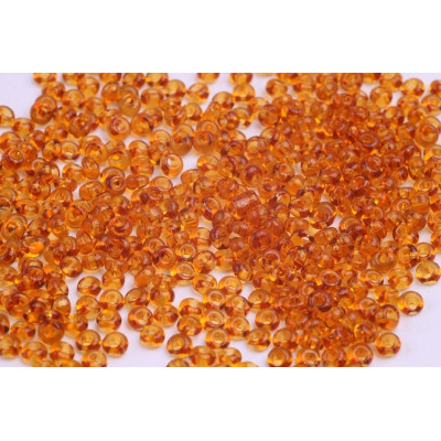 Preciosa Orange Drop Beads 8/0 | Czech Glass Beads 10g