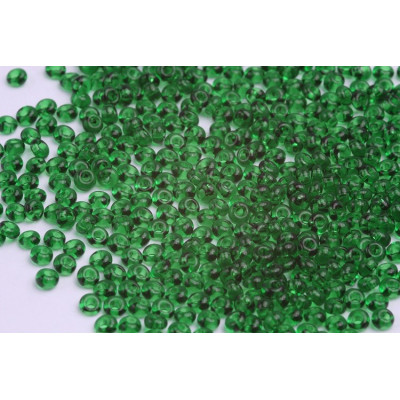 Preciosa Drops 8/0 Transparent Green 16 | Czech Glass Beads