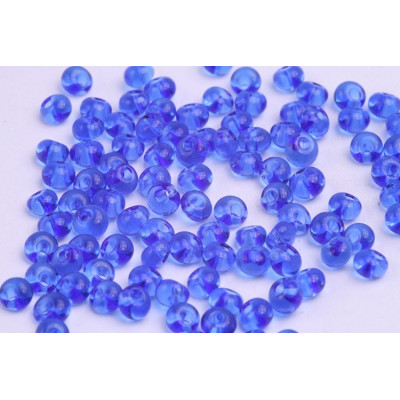 Czech Glass Drops 5/0 Transparent Blue 29 | Preciosa Beads