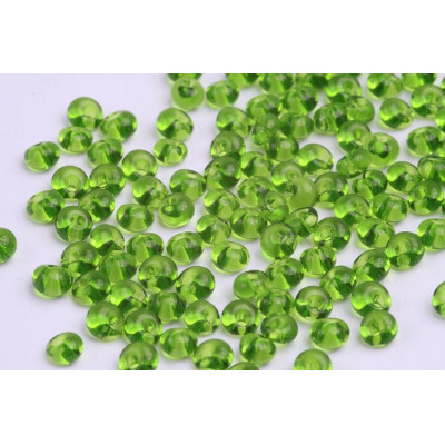 Preciosa Czech Drop Beads 5/0 Transparent Green 31 | Glass Beads