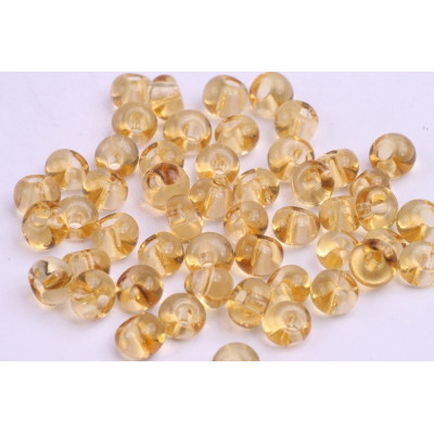 Preciosa Drops 2/0 Gold Transparent Glass Beads | 10g