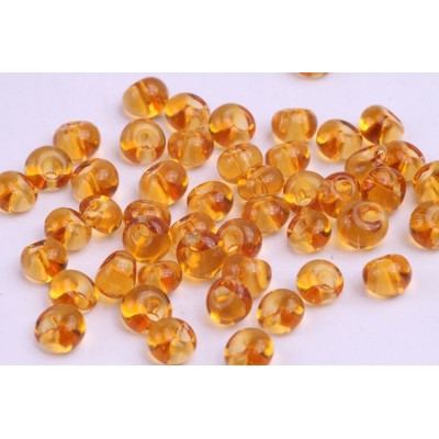 Preciosa Drops 2/0 Transparent Gold 39 | Czech Glass Beads