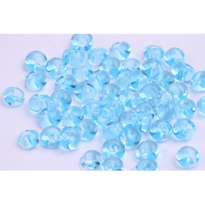 Czech Farfalle Beads 2/0 Aqua Blue No. 41 | Preciosa Glass