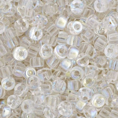 Matubo 8/0 Round Czech Glass Beads Crystal AB 00030/28701