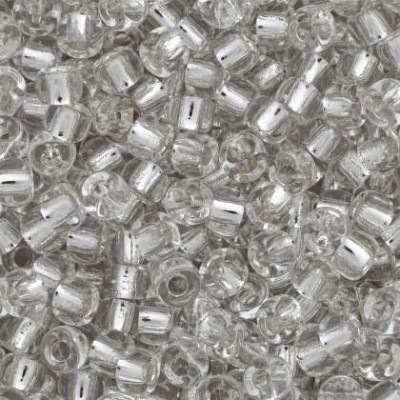 Matubo Round 8/0 Crystal Silver Lined 00030/81800 | Czech Beads