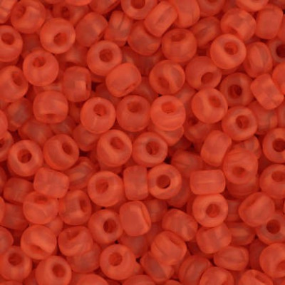 Matubo™ Round 8/0 Opal Orange Mat 91220/84110 | Czech Glass Beads
