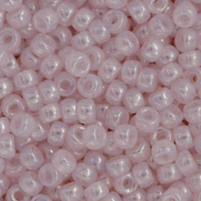 Matubo Round 8/0 Pink White Luster 71200/14400 | Czech Glass Beads