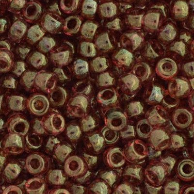 Matubo 8/0 Round Beads Crystal Red Luster 00030/14495 | Czech Glass