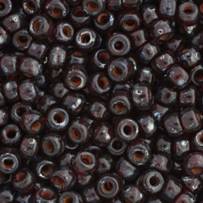 Matubo Round 8/0 Ruby Picasso Czech Glass Beads 90080/43400