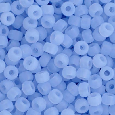 Matubo Round 8/0 Czech Seed Beads Opal Blue Matte 31010/84110