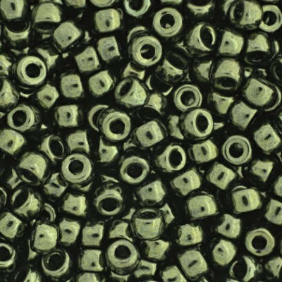 Matubo Round 8/0 Jet Red Luster Beads 23980/14495 | Czech Glass