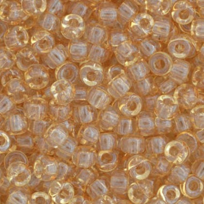 Matubo™ Round 8/0 Czech Seed Beads Crystal Orange Luster 14413