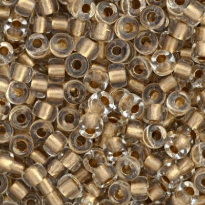 Matubo™ Round 8/0 Crystal Bronze Lined 00030/68106 | Czech Beads