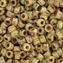 Matubo™ Round 8/0 Chalk Travertin Dark 86805 | Czech Glass Beads