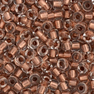 Matubo™ Round 8/0 Crystal Copper Lined 00030/68105 | Czech Beads