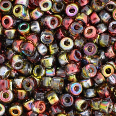 Matubo Round 8/0 Magic Red Yellow 95600 | Czech Glass Beads