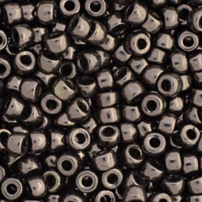 Matubo™ Round 8/0 Jet Copper 23980/14435 | Czech Glass Beads
