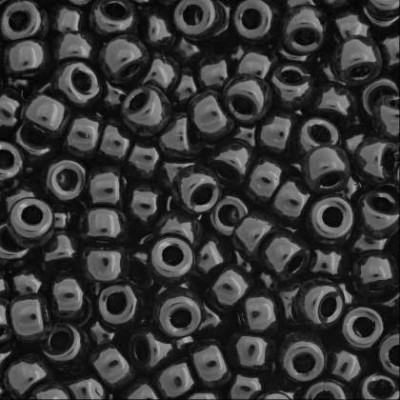 Matubo 8/0 Czech Seed Beads Opaque Jet Black 23980 | Glass Beads