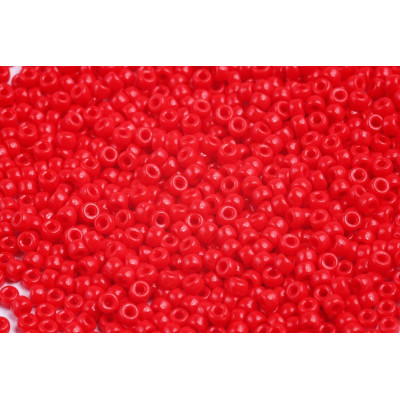 Matubo™ Round 8/0 Czech Seed Beads Opaque Coral Red 93200