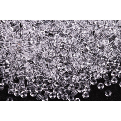 Matubo Round 8/0 Crystal Clear 00030 | Czech Glass Seed Beads