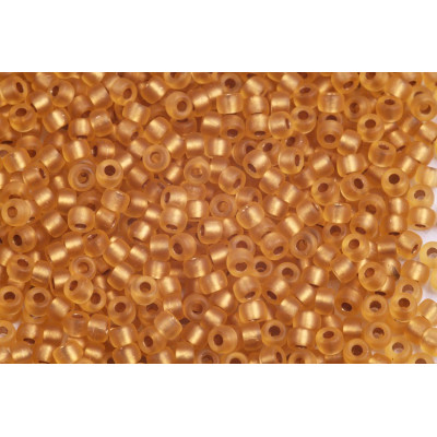 Matubo Round 8/0 Topas Mat Bronze Lined 85106 | Czech Glass Beads