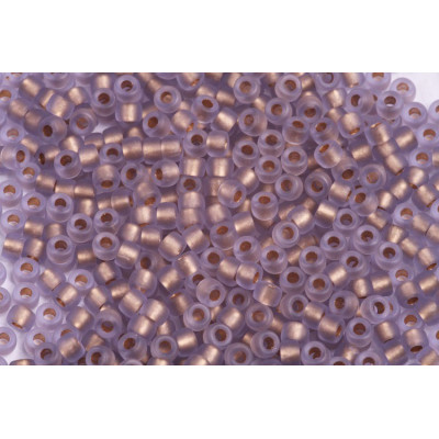 Matubo™ Round 8/0 Beads Tanzanite Matte Bronze Lined 85106