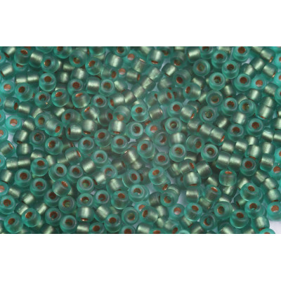 Matubo 8/0 Round Beads Emerald Matte Bronze Lined 50720 | 5g