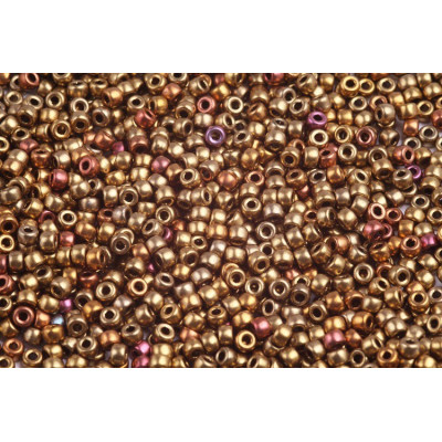 Matubo™ Round 8/0 Crystal Gold Rainbow 01610 | Czech Glass Beads