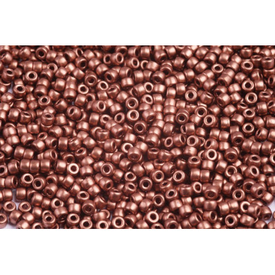 Matubo™ Round 8/0 Czech Seed Beads Crystal Bronze Copper 01780