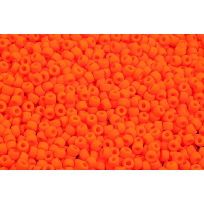 Matubo Round 8/0 Neon Orange 02010/25122 | Czech Glass Beads