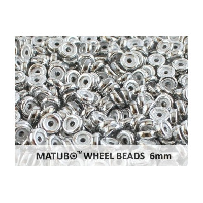 Matubo Wheel Beads 6mm Chalk Full Labrador 03000/27000 | Silver