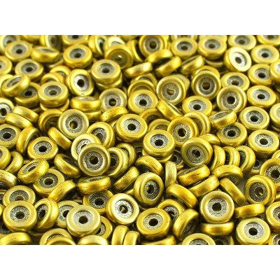 Matubo Wheel 6mm Metalust Yellow Gold 02010/24208 | Czech Beads